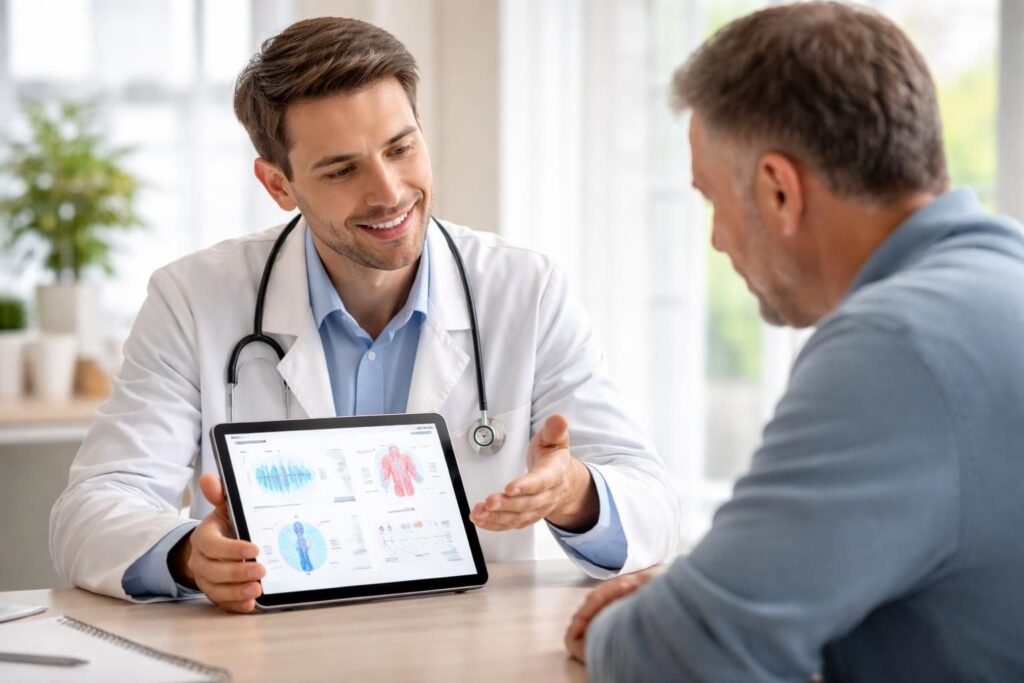 Éducation thérapeutique : expliquer santé et traitements sur tablette Samsung